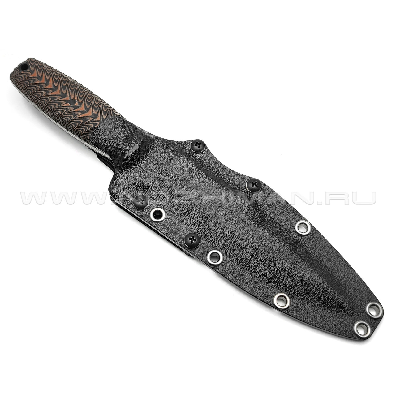 Волчий Век нож Стрела Custom сталь N690 WA блэквош, рукоять G10 black & orange