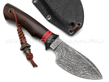 Волчий Век нож Шкуродер Custom сталь PGK WA дамаскаж, рукоять Айронвуд, карбон