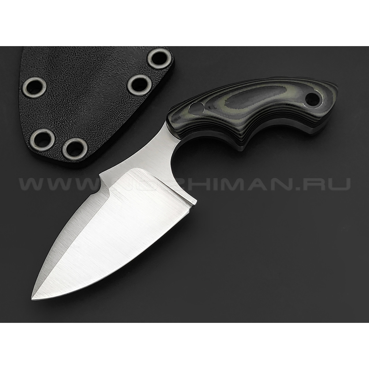 Волчий Век нож Custom EDC сталь 95Х18 WA satin, рукоять G10 black & green