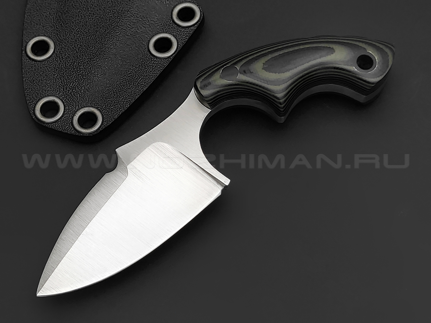 Волчий Век нож Custom EDC сталь 95Х18 WA satin, рукоять G10 black & green