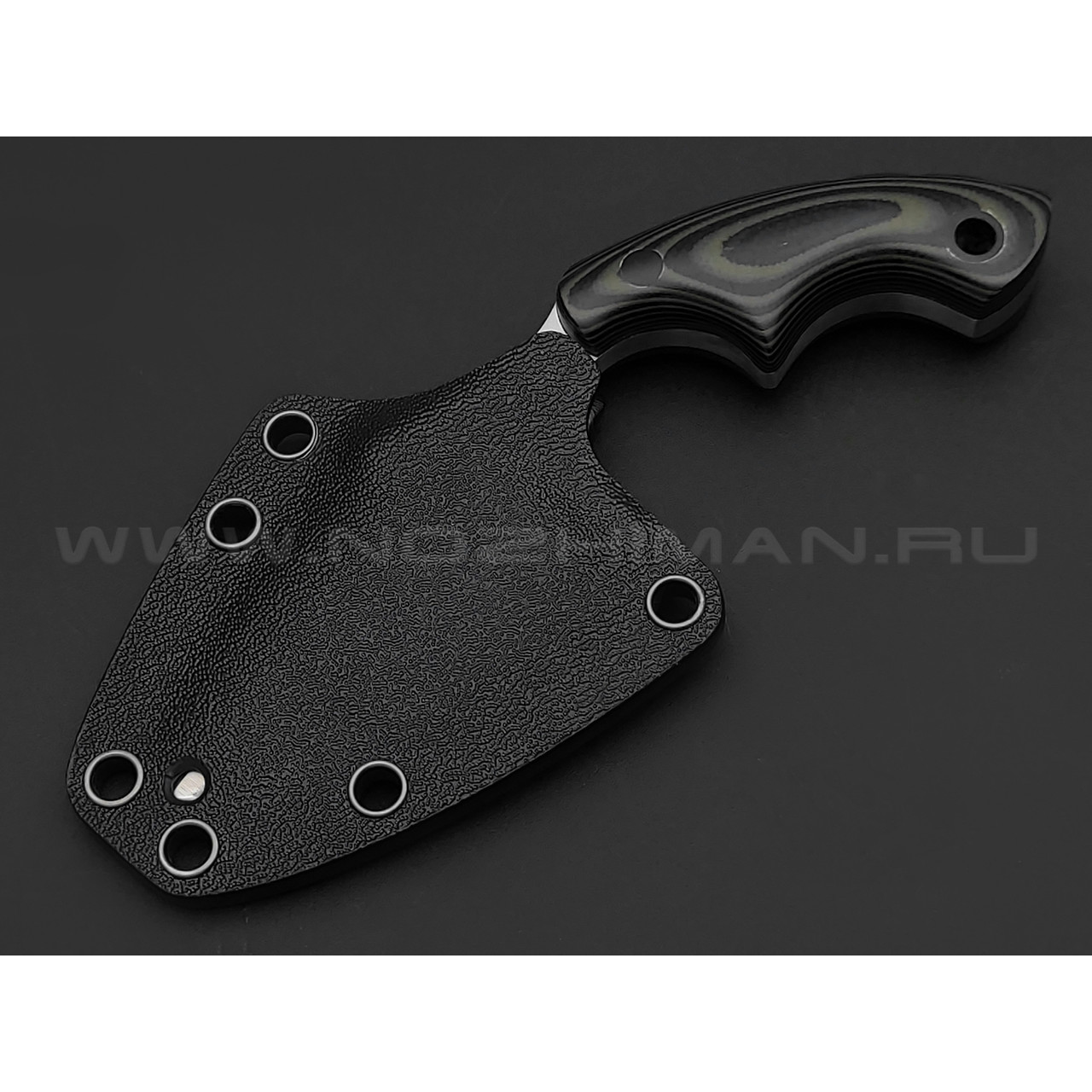 Волчий Век нож Custom EDC сталь 95Х18 WA satin, рукоять G10 black & green
