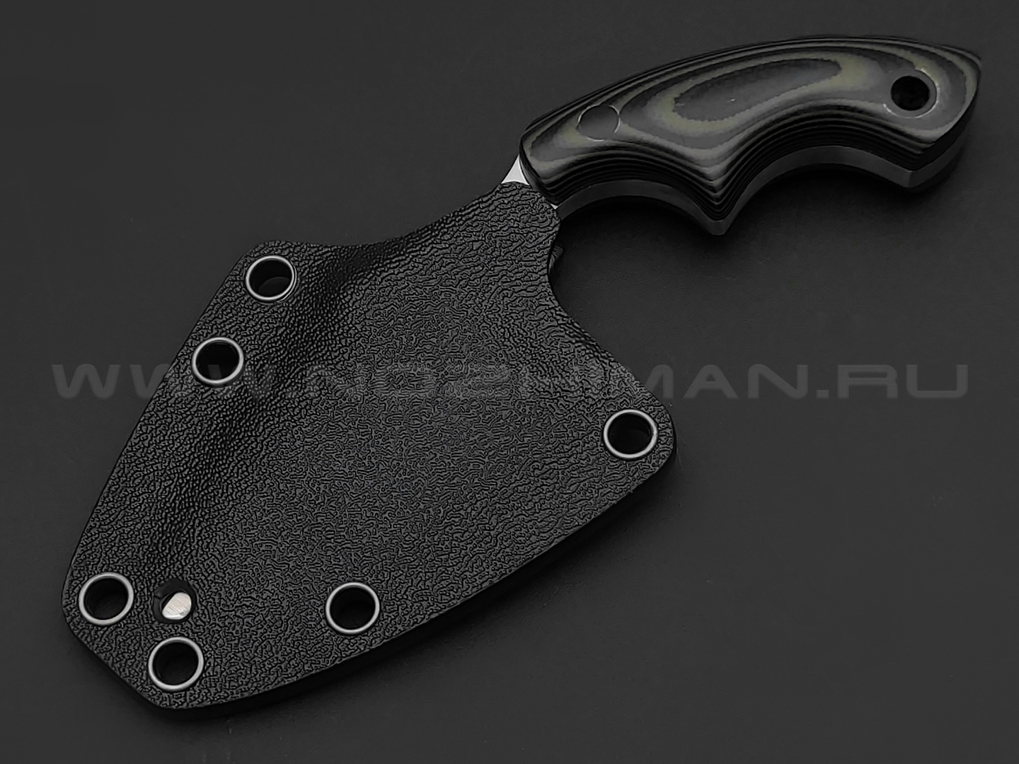 Волчий Век нож Custom EDC сталь 95Х18 WA satin, рукоять G10 black & green