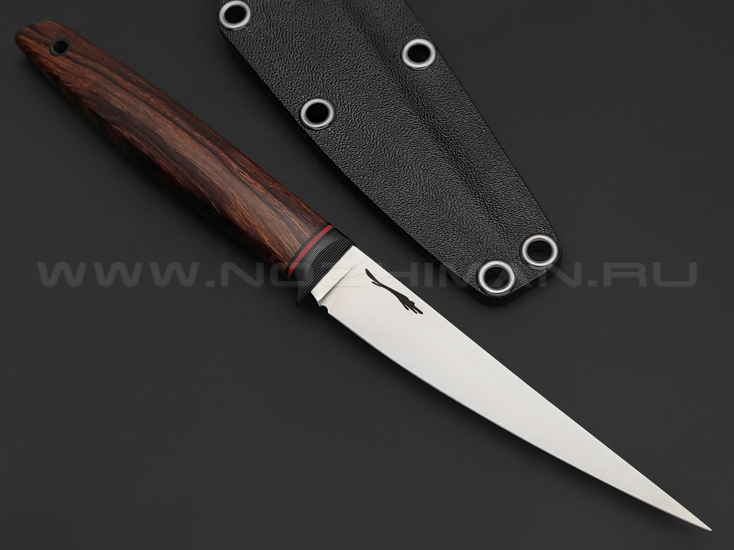 Волчий Век нож Сечень Custom сталь N690 WA satin, рукоять Айронвуд, карбон