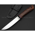 Волчий Век нож Слоник Custom сталь 95Х18 WA satin, рукоять Айронвуд, карбон