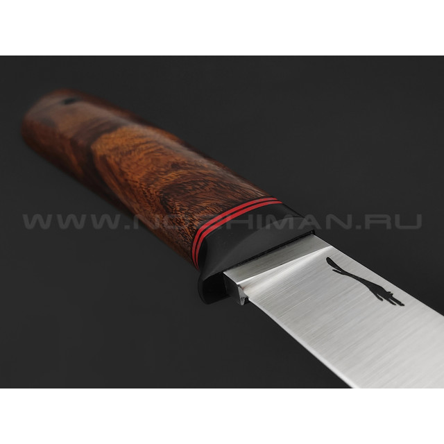 Волчий Век нож Слоник Custom сталь 95Х18 WA satin, рукоять Айронвуд, карбон