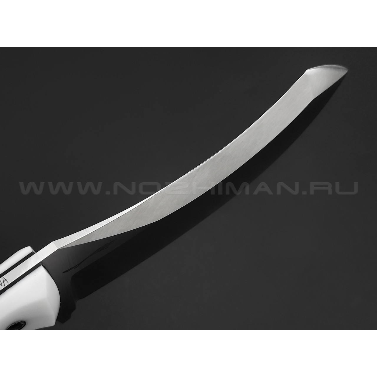 Волчий Век нож Кондрат сталь N690 WA satin, рукоять белый акрил