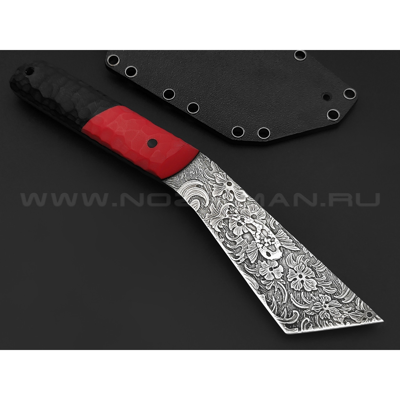 Волчий Век нож НДК 11 Custom Koi сталь N690 WA, рукоять G10 black & red