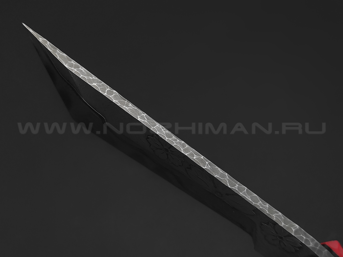 Волчий Век нож НДК 11 Custom Koi сталь N690 WA, рукоять G10 black & red