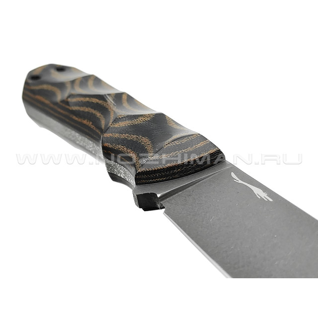 Волчий Век нож Messer сталь D2 WA блэквош, рукоять Micarta black & brown