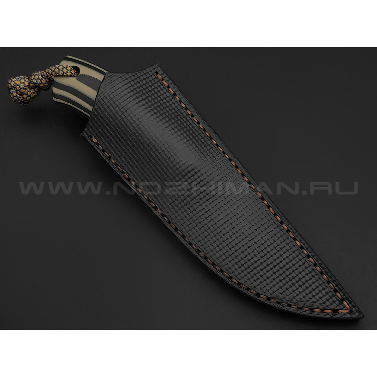 Андрей Гилев нож Ондатр сталь N690, рукоять G10 black & coyote
