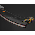 Андрей Гилев нож Ондатр сталь N690, рукоять микарта black, G10 orange