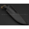Андрей Гилев нож Ондатр сталь N690, рукоять микарта black, G10 orange