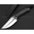 Андрей Гилев нож Ондатр сталь N690, рукоять микарта black, G10 green