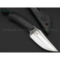 Андрей Гилев нож Ондатр сталь N690, рукоять микарта black, G10 green