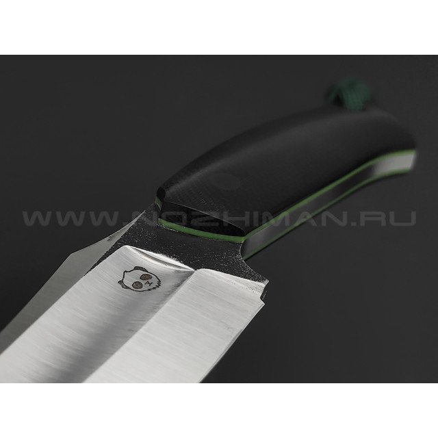 Андрей Гилев нож Ондатр сталь N690, рукоять микарта black, G10 green