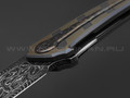 Влад Матвеев складной нож VM28 мозаичный дамаск, титан, тёмный