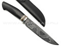 Влад Матвеев нож Ф3 VM39 мозаичный дамаск, рукоять дерево граб, зуб мамонта, нейзильбер