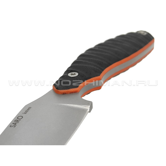 Saro нож Белка сталь K110, рукоять G10 black & orange