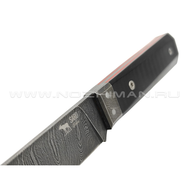 Saro нож Анчар сталь Дамаск, рукоять G10 black