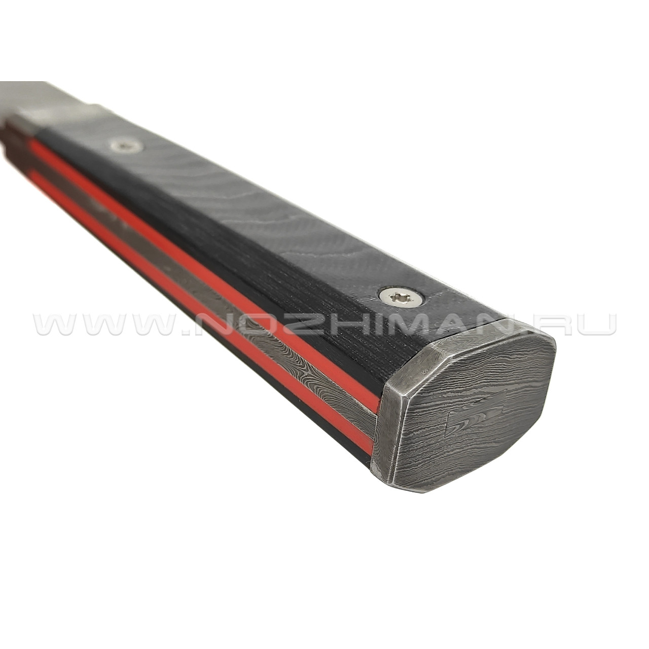 Saro нож Анчар сталь Дамаск, рукоять G10 black