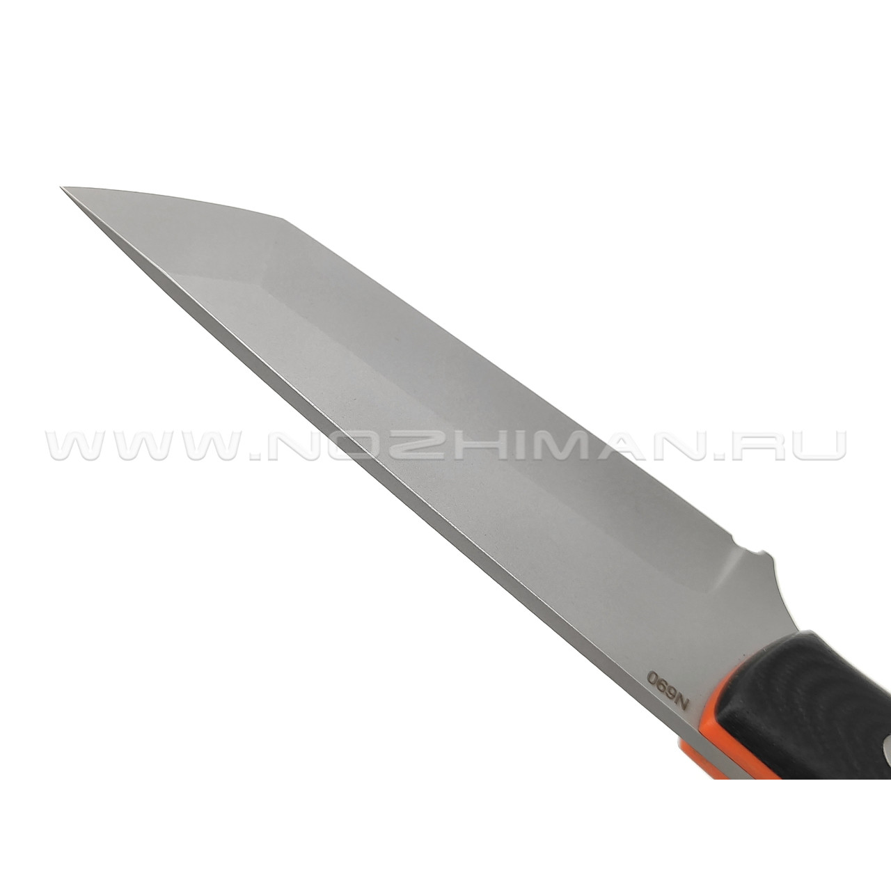 Saro нож Лис Танто сталь N690, рукоять G10 black & orange
