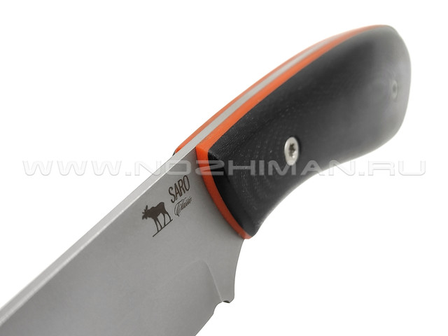 Saro нож Лис Танто сталь N690, рукоять G10 black & orange