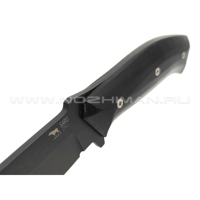 Saro нож Егерь сталь 65Г, рукоять G10 black