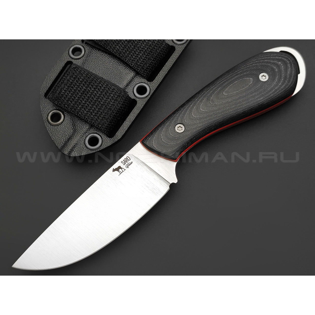 Saro нож Лис Next сталь K110 сатин, рукоять Микарта