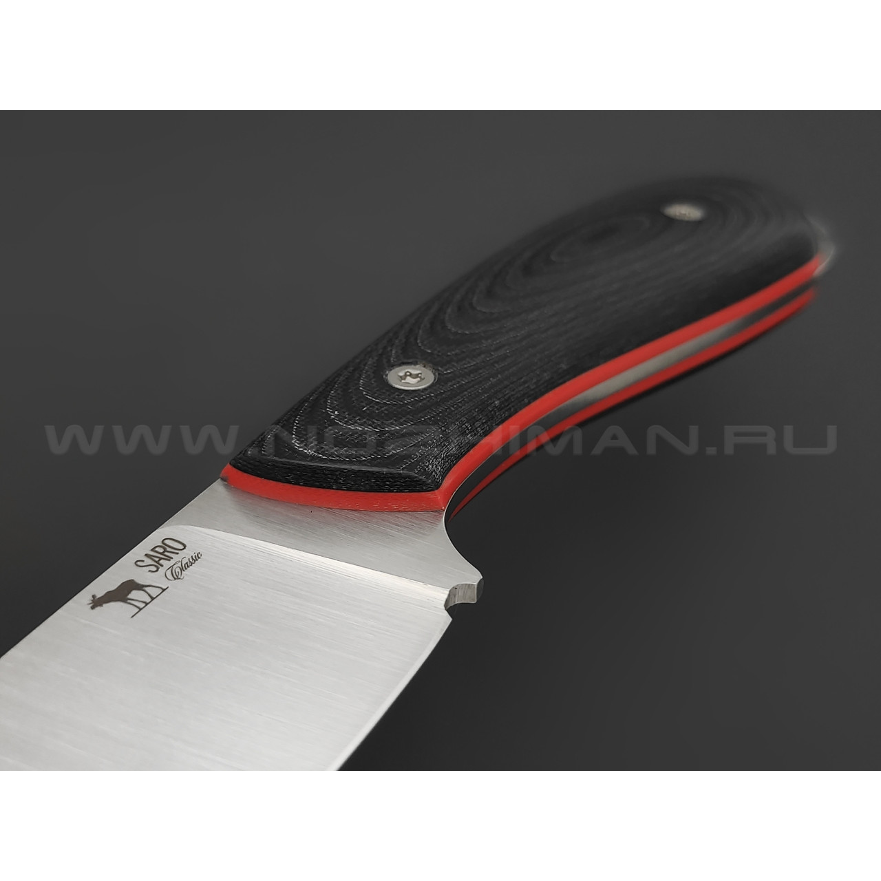 Saro нож Лис Next сталь K110 сатин, рукоять Микарта