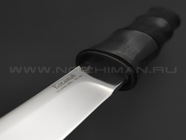 Платонов Д.Г. нож Танто бамбук, сталь Х12МФ, рукоять черный граб, деревянные ножны
