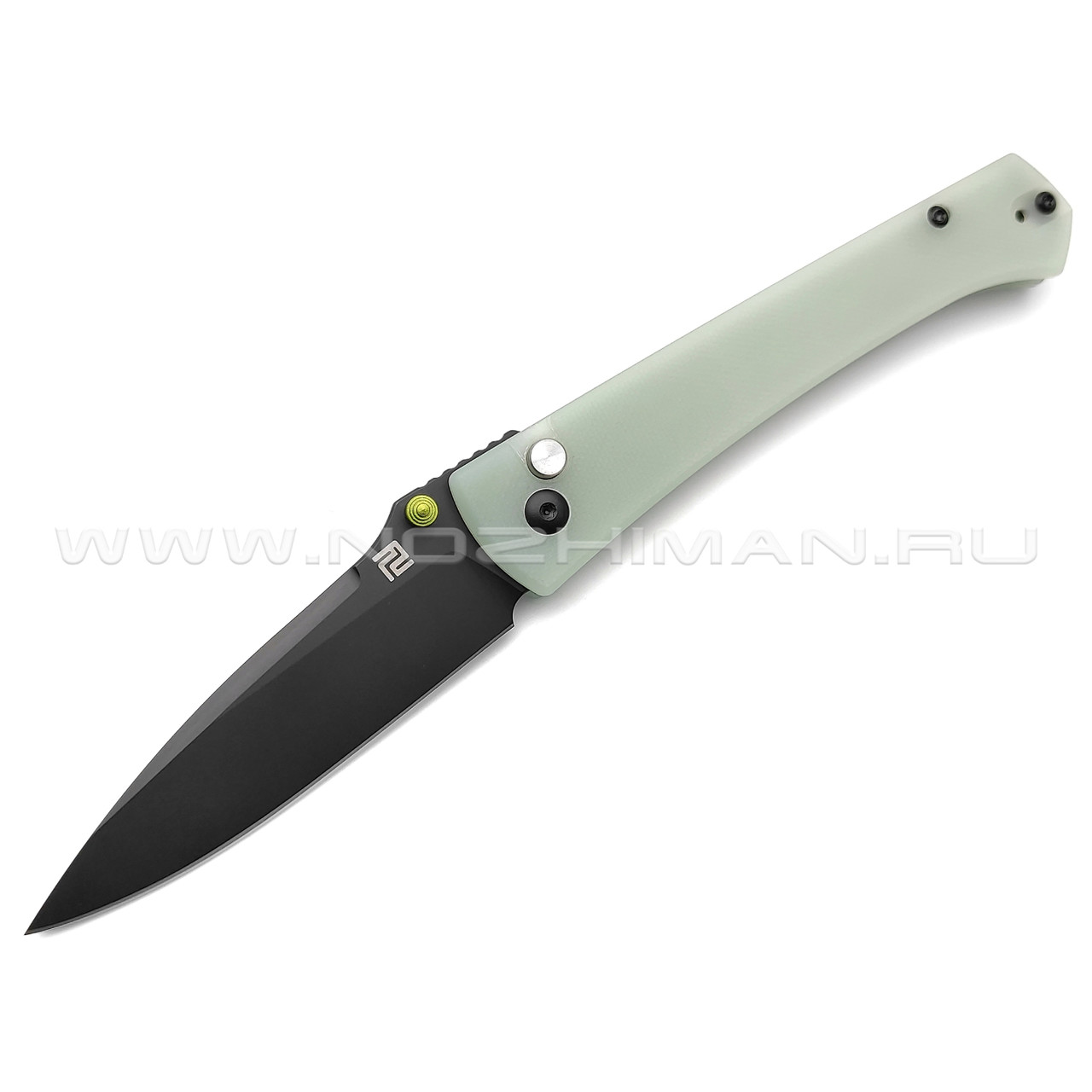 Artisan Cutlery складной нож Andromeda 1856P-BNTG сталь AR-RPM9 чёрный PVD, рукоять G10 джейд
