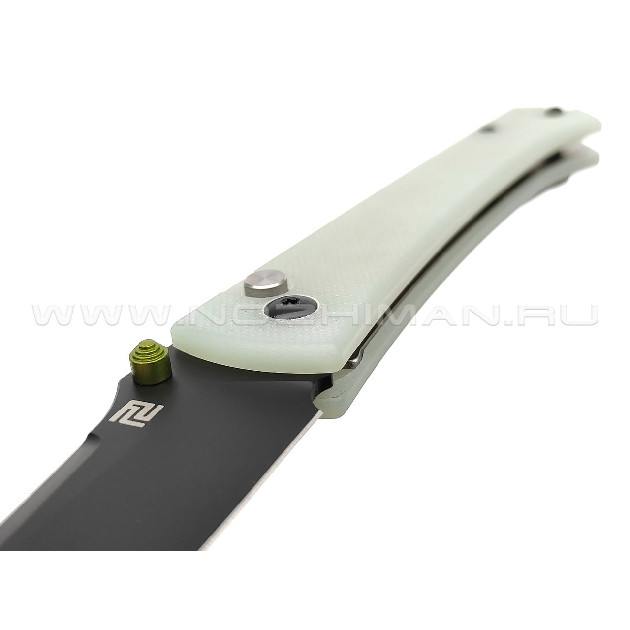 Artisan Cutlery складной нож Andromeda 1856P-BNTG сталь AR-RPM9 чёрный PVD, рукоять G10 джейд