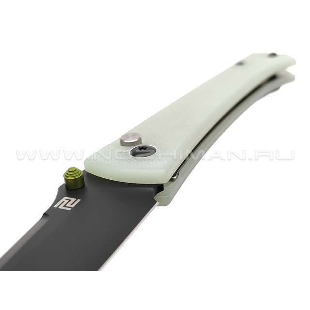 Artisan Cutlery складной нож Andromeda 1856P-BNTG сталь AR-RPM9 чёрный PVD, рукоять G10 джейд