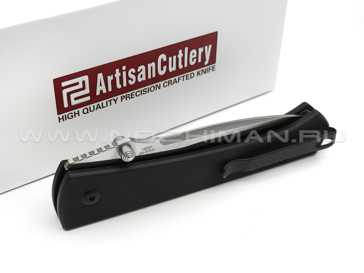 Нож Artisan Cutlery Andromeda 1856P-BK сталь AR-RPM9, рукоять G10 black