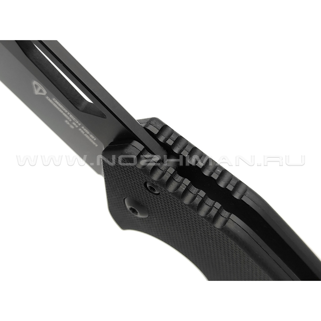 Нож Obertech НС-01 сталь D2 black Titanium nitride, рукоять G10 black