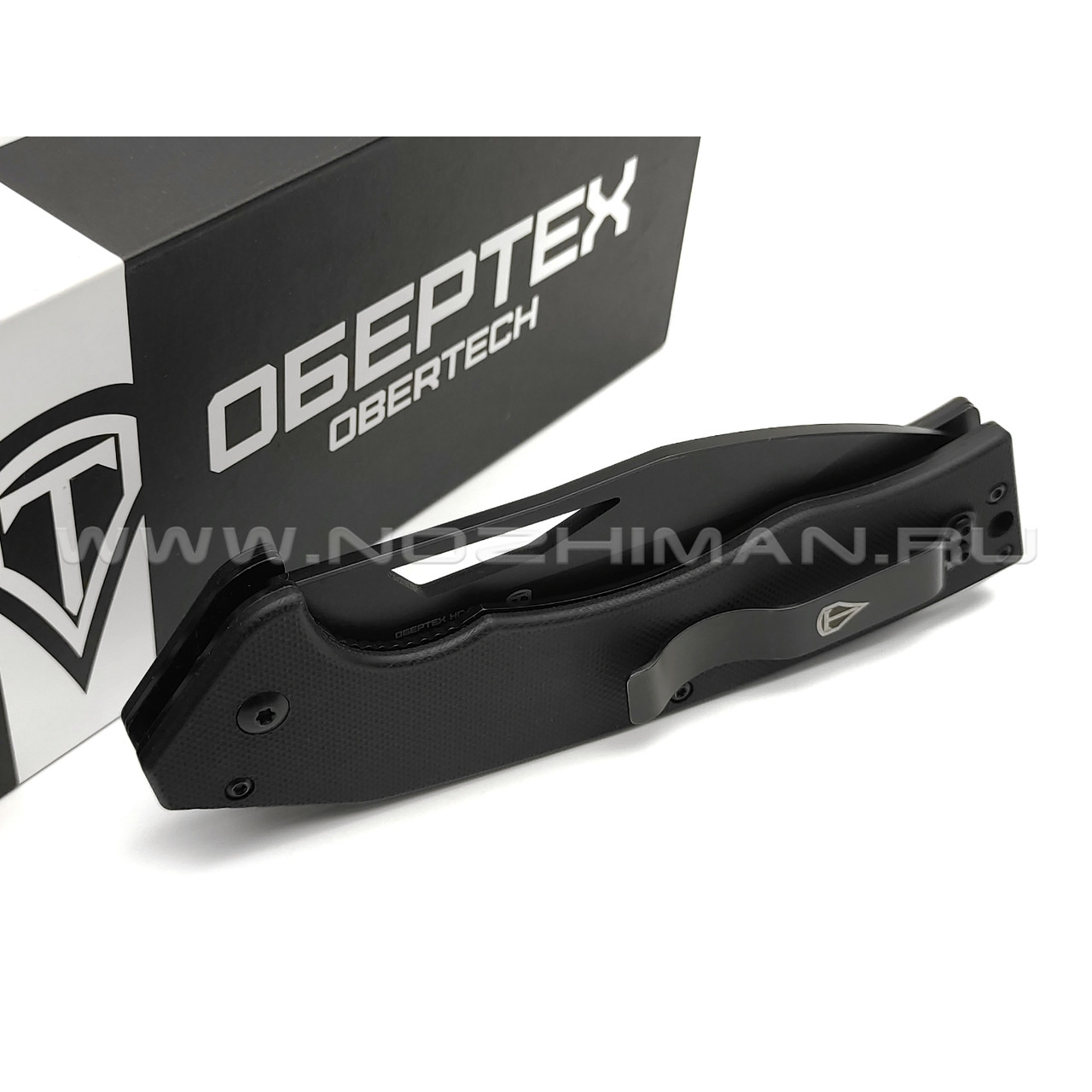 Нож Obertech НС-01 сталь D2 black Titanium nitride, рукоять G10 black