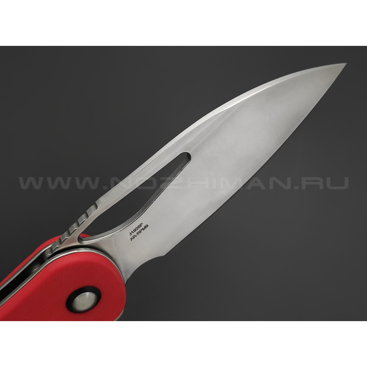 Нож CJRB Lago J1926-RE сталь AR-RPM9, рукоять G10 red