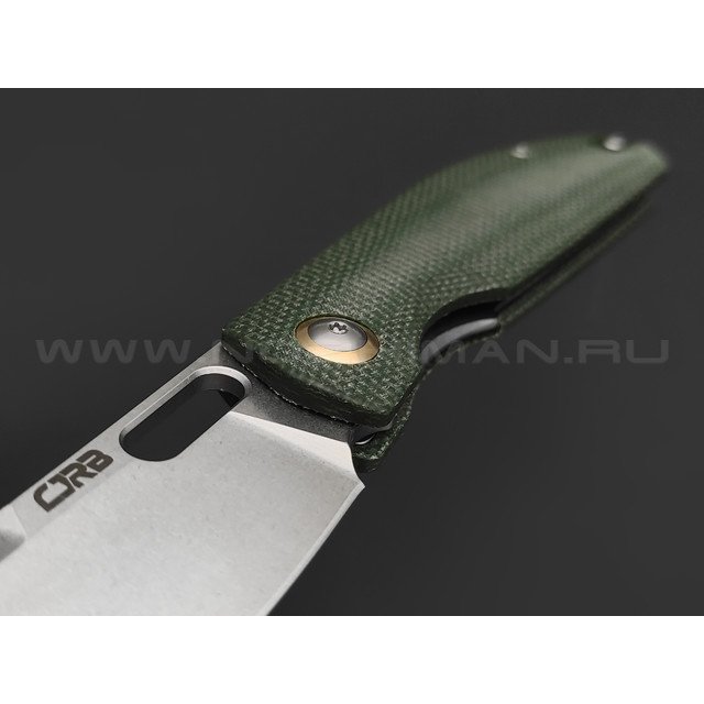 Нож CJRB Ekko Liner J1929-MGN сталь AR-RPM9 SW, рукоять Micarta green