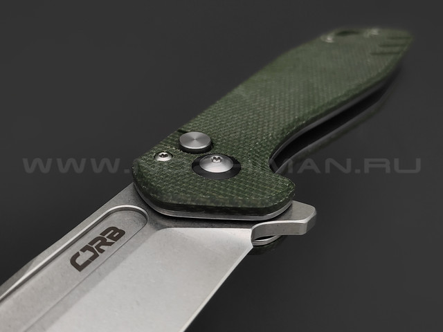 Нож CJRB Riff J1928-MGN сталь AR-RPM9 SW, рукоять Micarta green