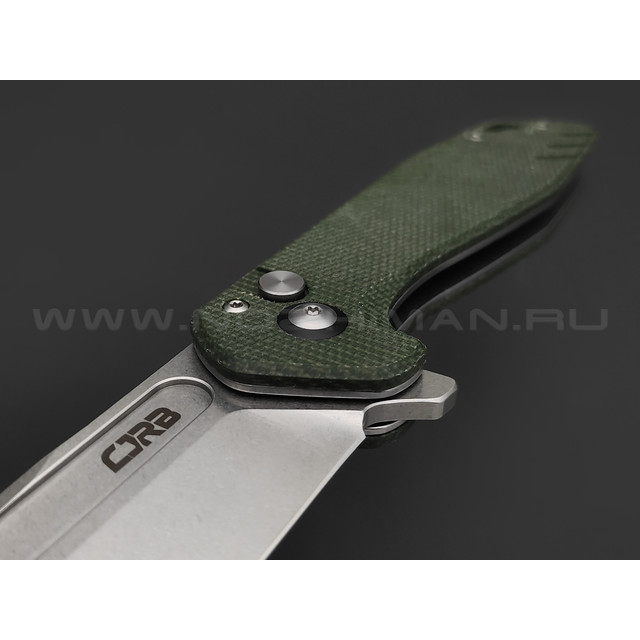 Нож CJRB Riff J1928-MGN сталь AR-RPM9 SW, рукоять Micarta green