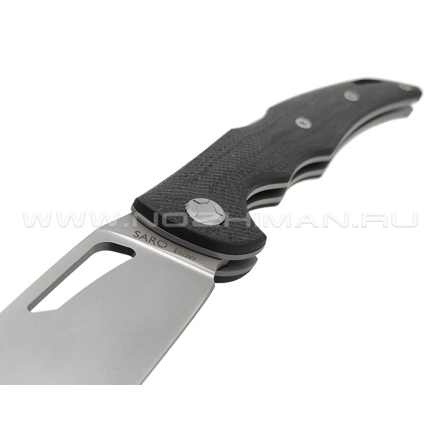 Saro нож Кайман XL сталь Aus-10, рукоять G10 black