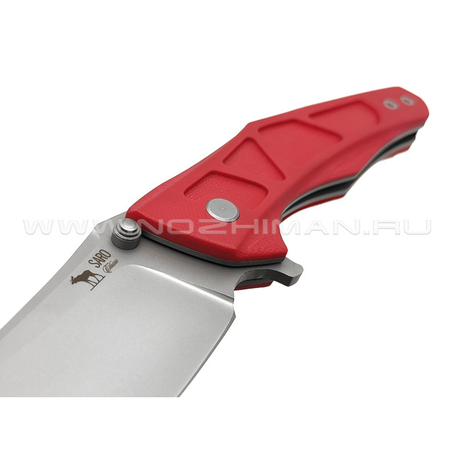 Saro нож Багира сталь Aus-10, рукоять G10 red