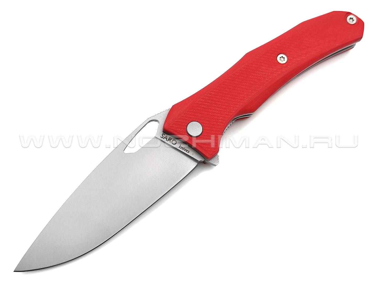 Saro нож Бизон EVO сталь D2, рукоять G10 red