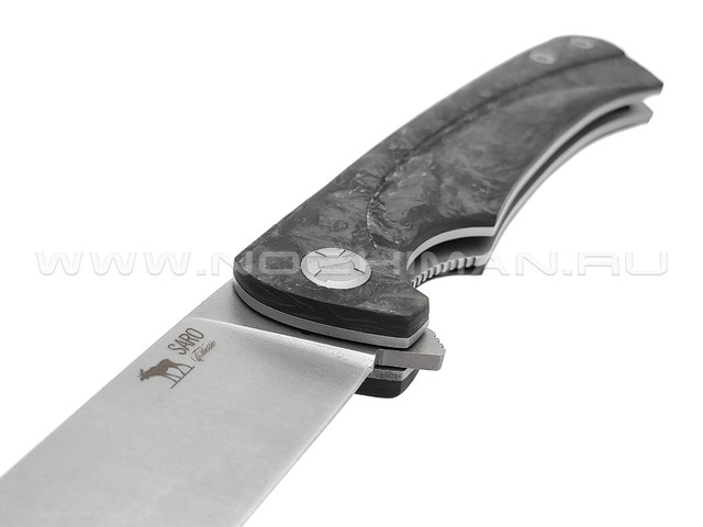 Saro нож Чиж Плюс, сталь Elmax, рукоять Chaotic carbon fiber