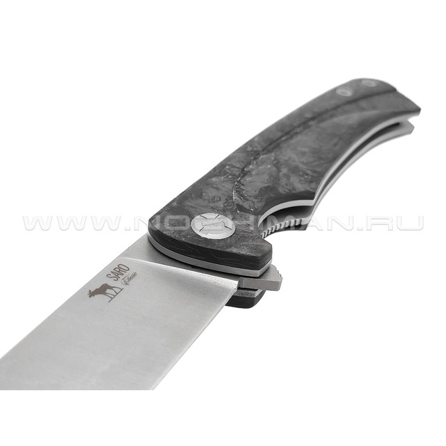 Saro нож Чиж Плюс, сталь Elmax, рукоять Chaotic carbon fiber