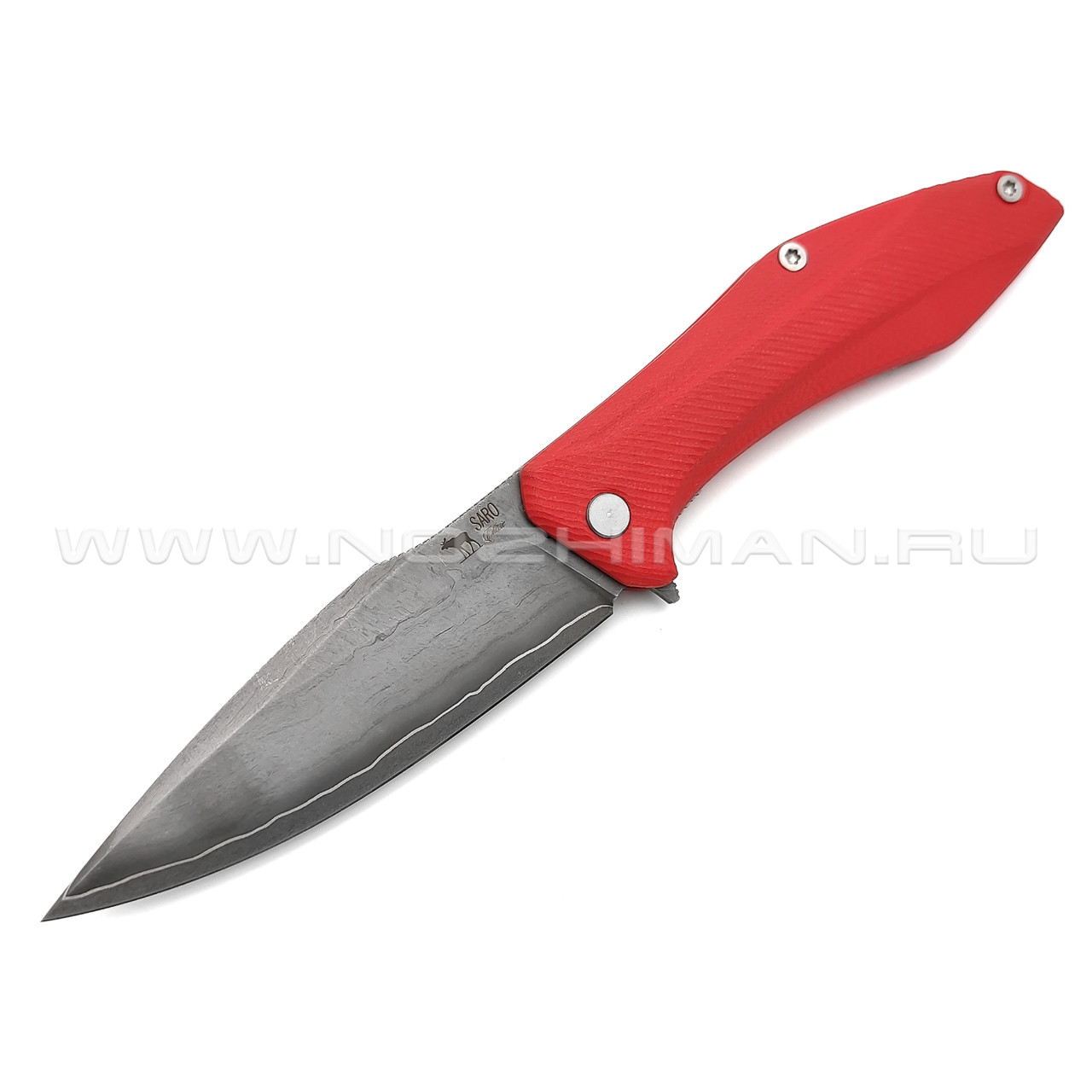 Saro нож Грач сталь Ламинат, рукоять G10 red