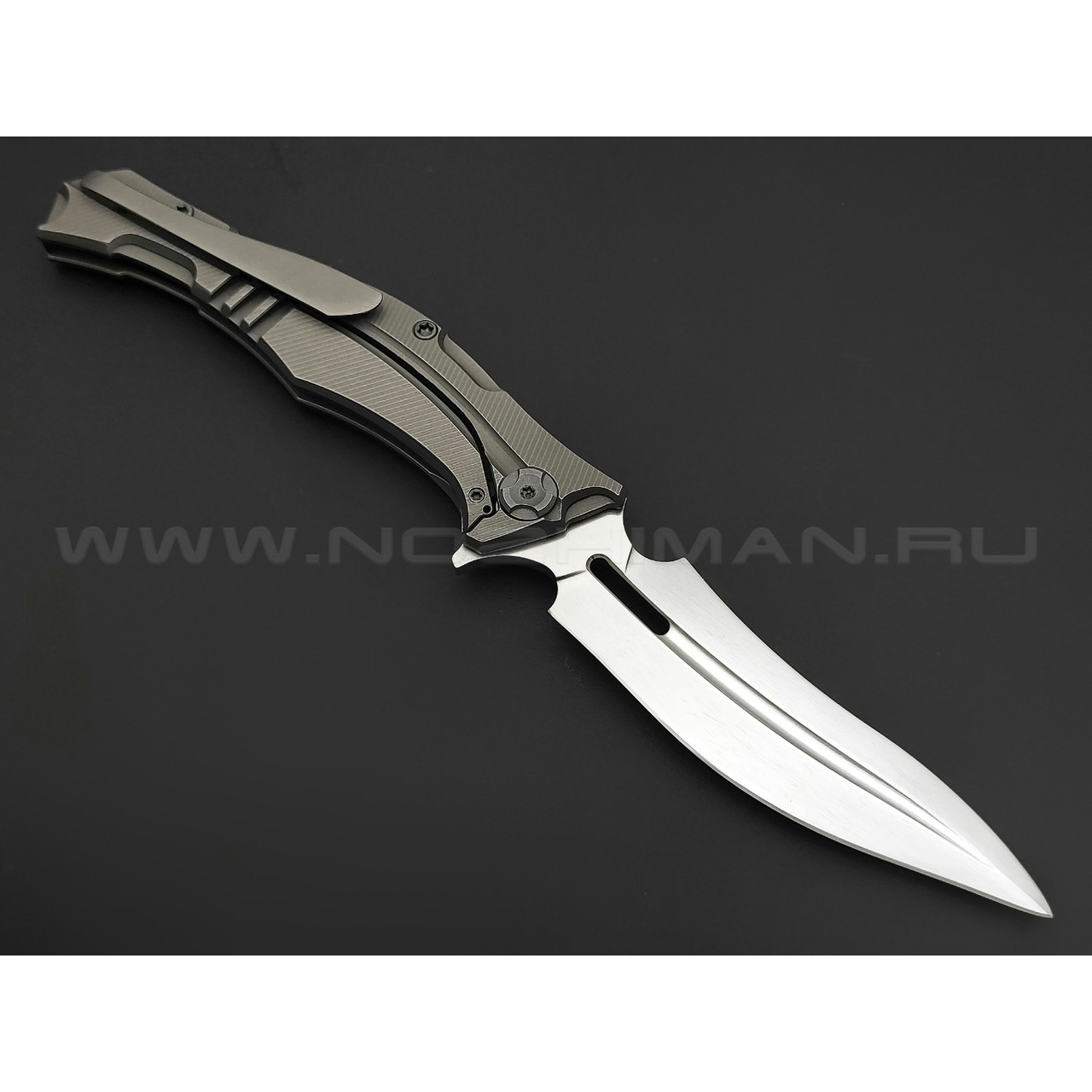 Neyris Knives складной нож Shad сталь CPM Rex 121, рукоять Titanium, timascus