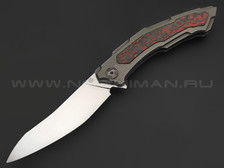 Neyris Knives складной нож Daku сталь CPM Magnacut, рукоять Titanium, Carbon fiber lava flow