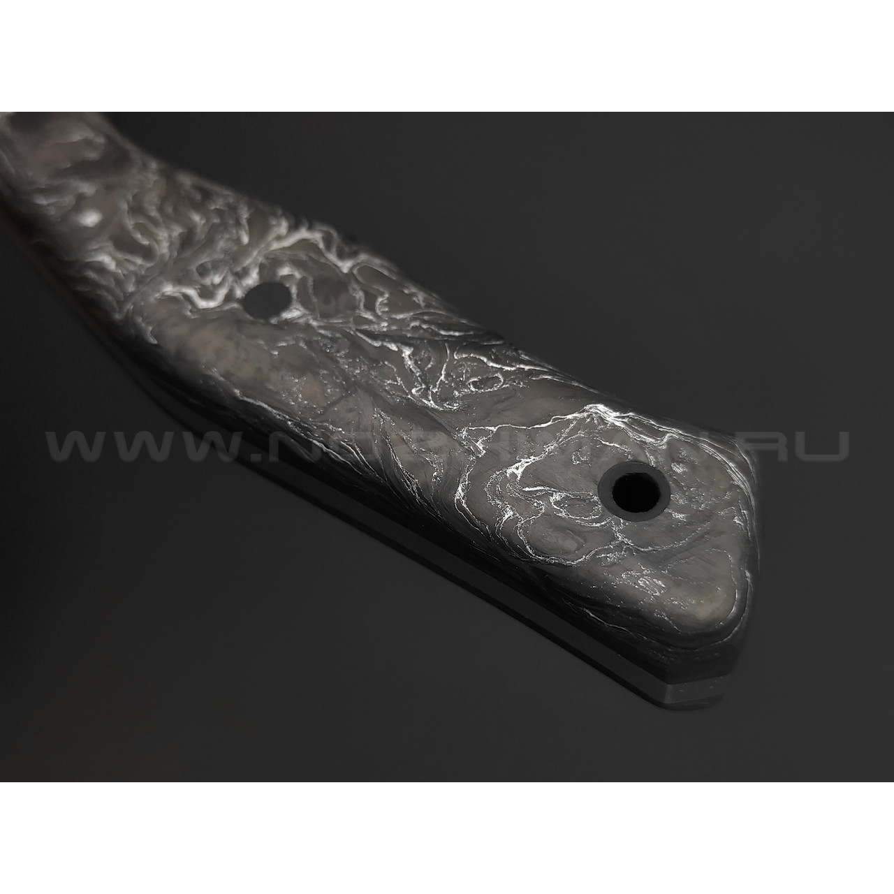 Нейрис нож Фурия сталь CPM 3V, рукоять Карбон "Тёмная материя - серебро"