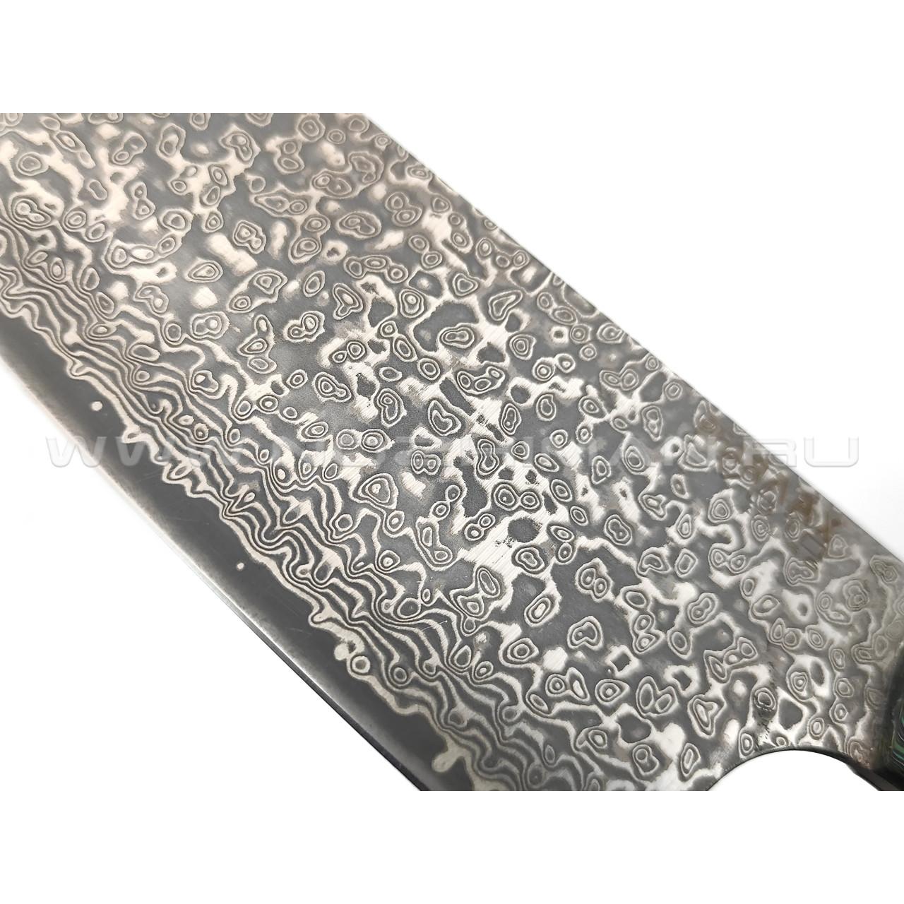 Бурлакс кухонный Шеф нож BX0170 сталь Ламинат VG-10 и Дамаск, рукоять Карбон, G10 "Ямайка"